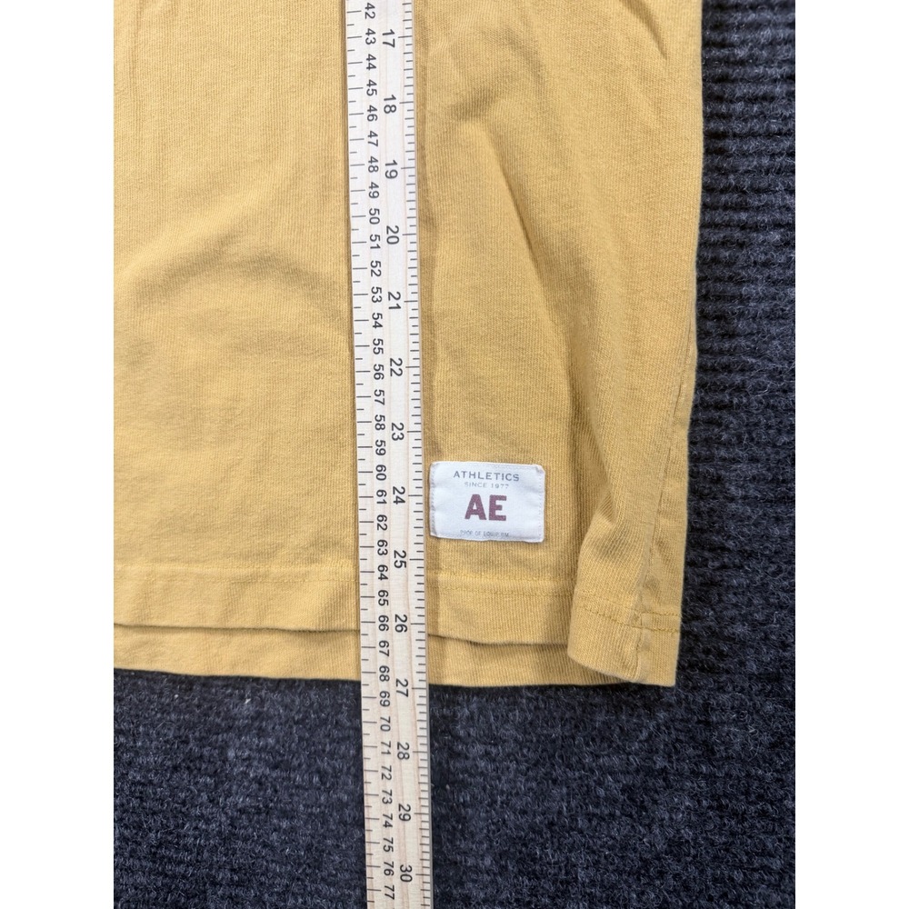 Vintage American Eagle Mens Yellow Long Sleeve Football Tee Shirt Number 6 Large - Picture 8 of 10